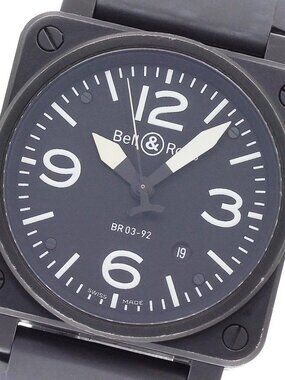 Bell＆Ross Aviation Military BR03-92-S Date Black Dial Automatic Men's _949409